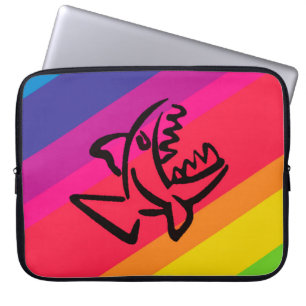Rainbow fish laptop sleeve