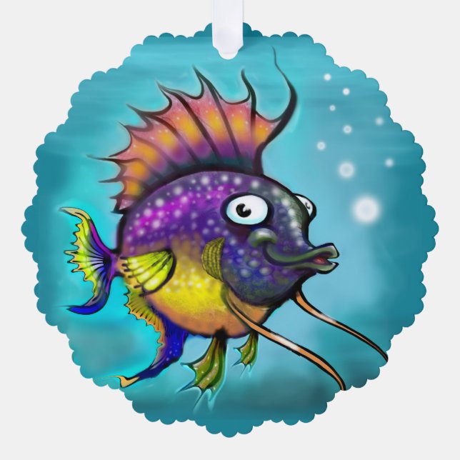 Rainbow Fish Ornament Card (Front)