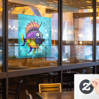 Rainbow Fish Window Cling
