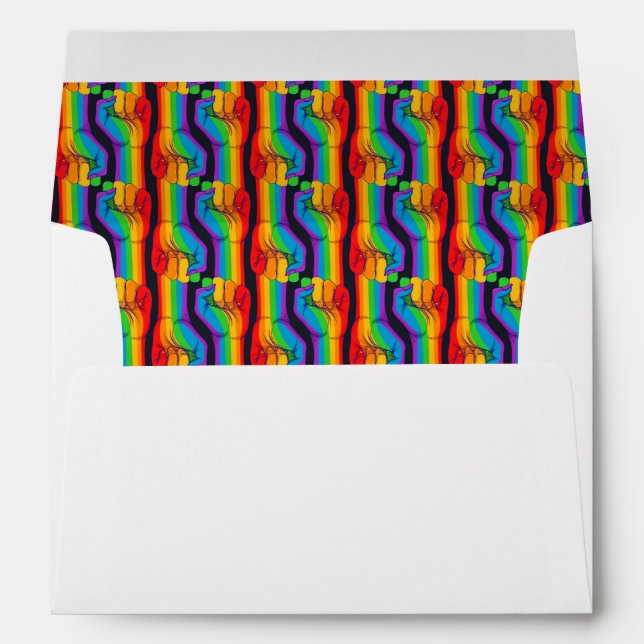 Rainbow Fist Pattern Envelope (Back (Bottom))