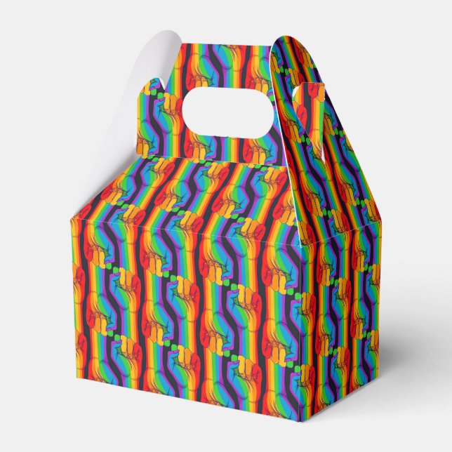 Rainbow Fist Pattern Favor Box (Front Side)