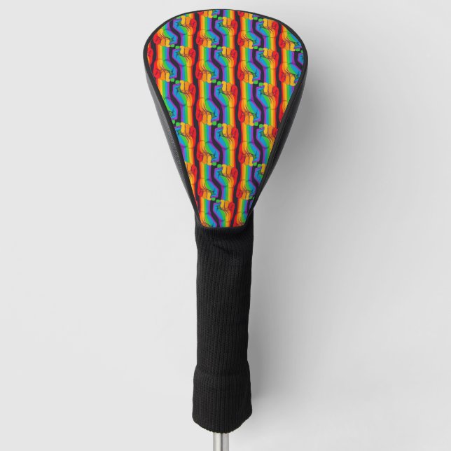 Rainbow Fist Pattern Golf Head Cover (Front)