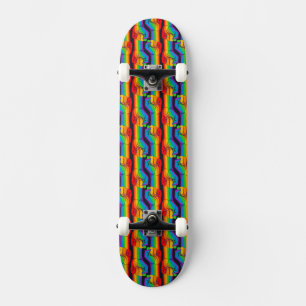 Rainbow Fist Pattern Skateboard