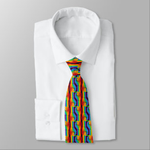 Rainbow Fist Pattern Tie