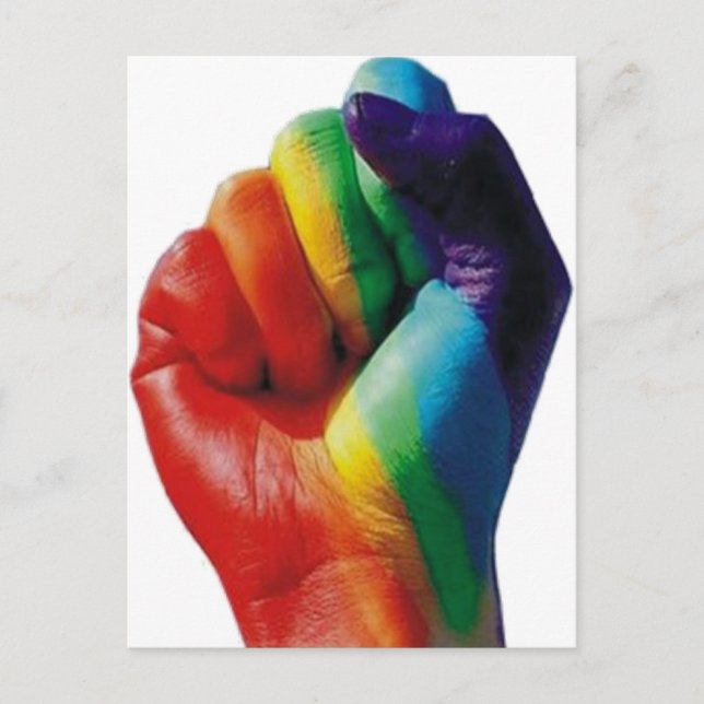 Rainbow Fist Postcard (Front)