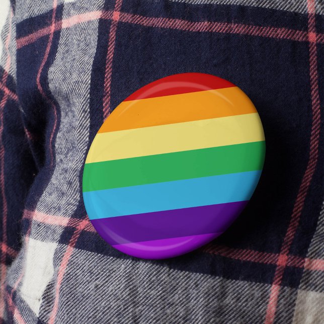 Rainbow flag 1 inch round button (Creator Uploaded)