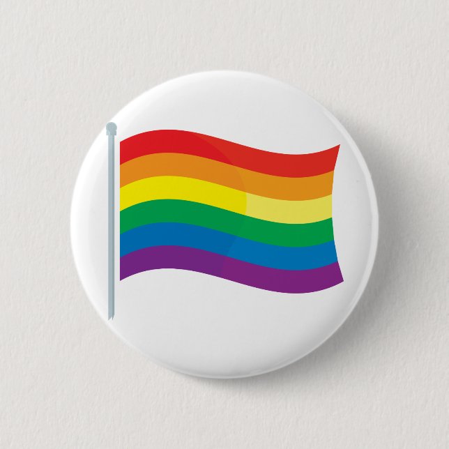 Rainbow Flag 2 Inch Round Button (Front)