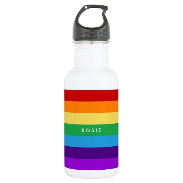Rainbow flag 532 ml water bottle (Front)