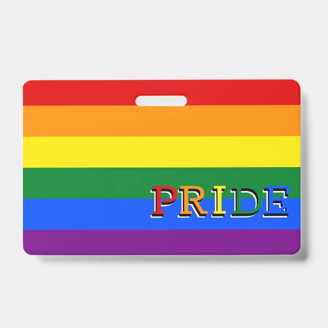 Rainbow Flag Badge & LGBT, Pride (Front)