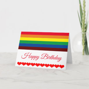 Rainbow flag birthday card