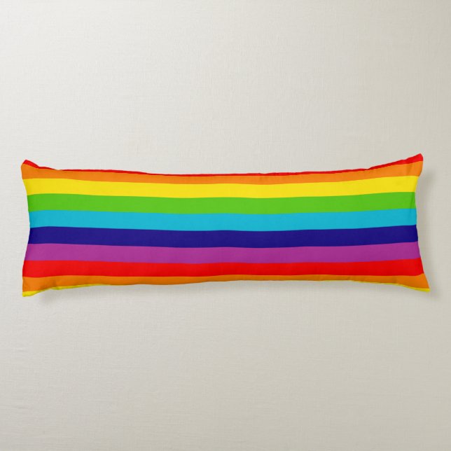 Rainbow Flag  Body Pillow (Back)