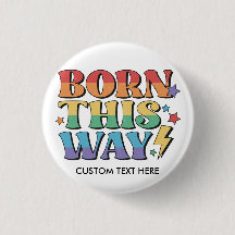 RAINBOW FLAG BORN THIS WAY RETRO AESTHETICS '80