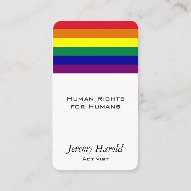 Rainbow Flag Business Card (Front)