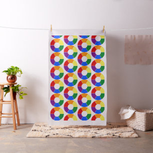 RAINBOW FLAG BUTTON RAYS + your backgr. & ideas Fabric