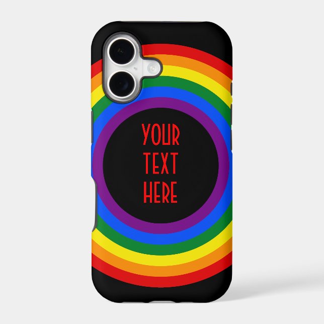RAINBOW FLAG BUTTON + your sign or text (Back)