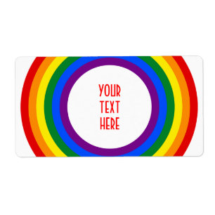 RAINBOW FLAG BUTTON + your sign or text