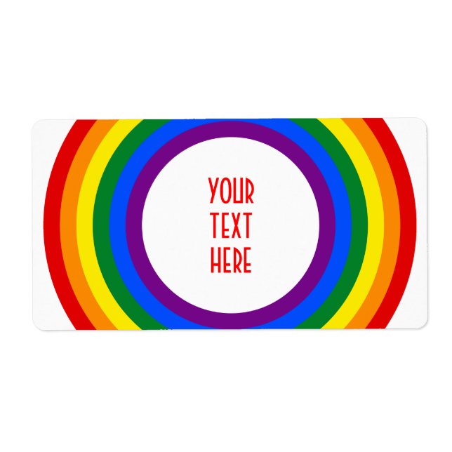 RAINBOW FLAG BUTTON + your sign or text (Devant)