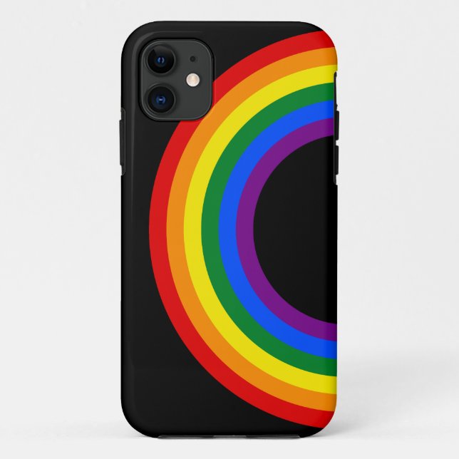 RAINBOW FLAG BUTTON + your sign or text Case-Mate iPhone Case (Back)