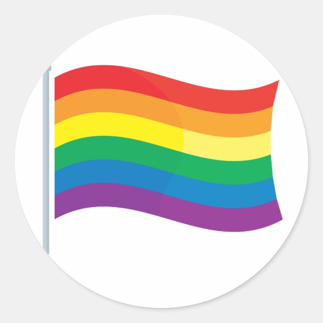 Rainbow Flag Classic Round Sticker (Front)