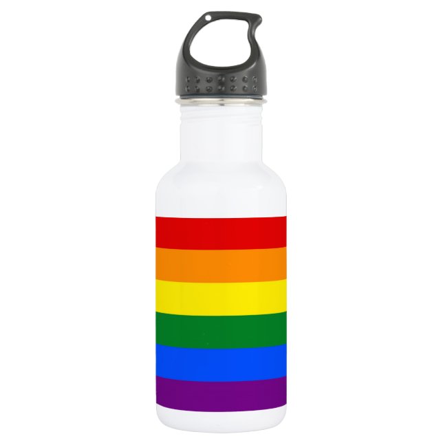 RAINBOW FLAG COLORS 532 ML WATER BOTTLE (Front)