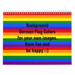 RAINBOW FLAG COLORS CALENDAR for your own images