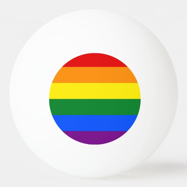RAINBOW FLAG COLORS PING PONG BALL (Front)