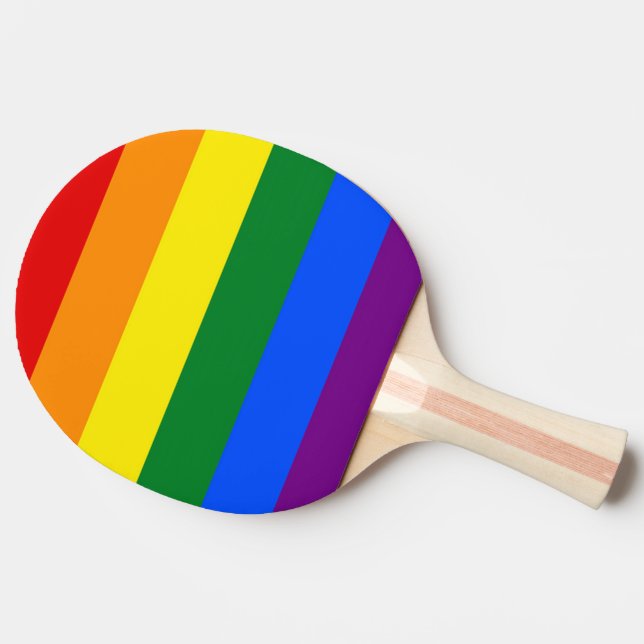 RAINBOW FLAG COLORS PING PONG PADDLE (Side)