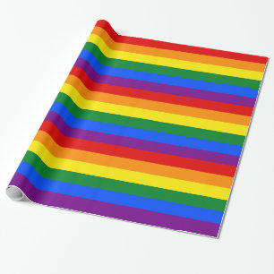 RAINBOW FLAG COLORS WRAPPING PAPER