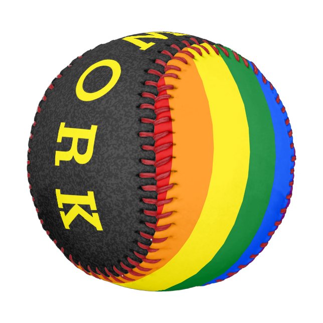 RAINBOW FLAG COLORS + your ideas Baseball (Angled)