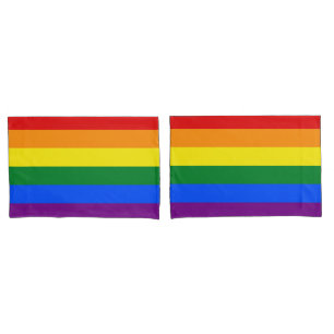 RAINBOW FLAG COLORS + your ideas Pillowcase