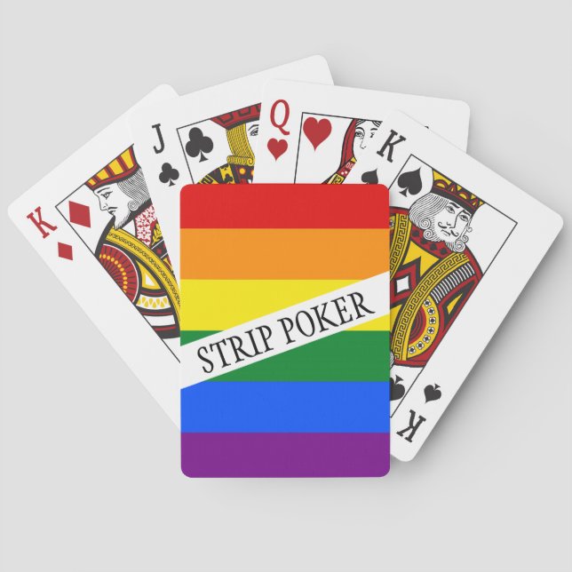 RAINBOW FLAG COLORS + your ideas Playing Cards (Back)