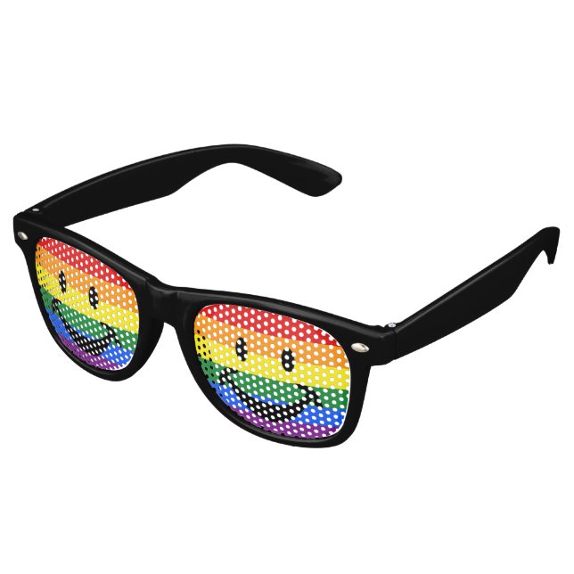 RAINBOW FLAG COLORS your ideas Retro Sunglasses (Angled)