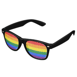 RAINBOW FLAG COLORS + your ideas Retro Sunglasses