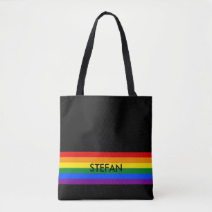 RAINBOW FLAG COLORS + your ideas Tote Bag