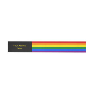RAINBOW FLAG COLORS + your ideas Wraparound Address Label