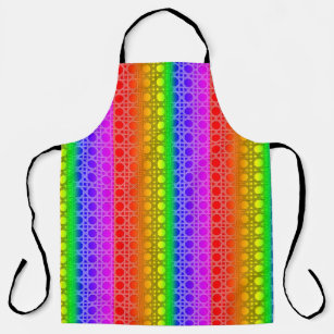 Rainbow Flag Colours Funky Gay Design GLBTQ Apron