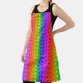 Rainbow Flag Colours Funky Gay Design GLBTQ Apron (Insitu)