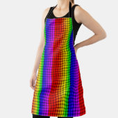 Rainbow Flag Colours Gay Plaid Design GLBTQ Apron (Insitu)