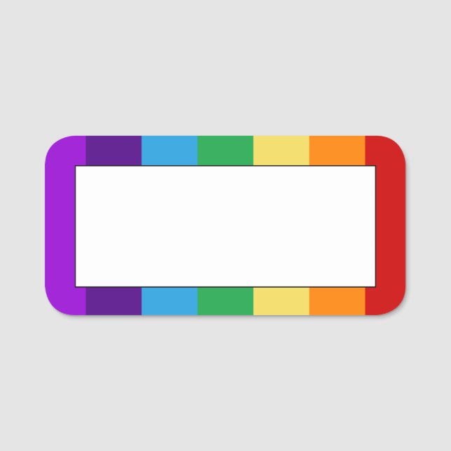 Rainbow flag Dry erase Name Tag (Front)