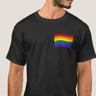 Rainbow Flag Flying LGBT LGBTQ Gay Pride Elegant T-Shirt