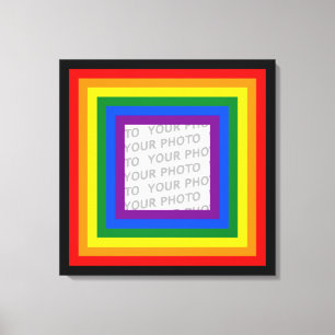RAINBOW FLAG FRAME + your sign or image