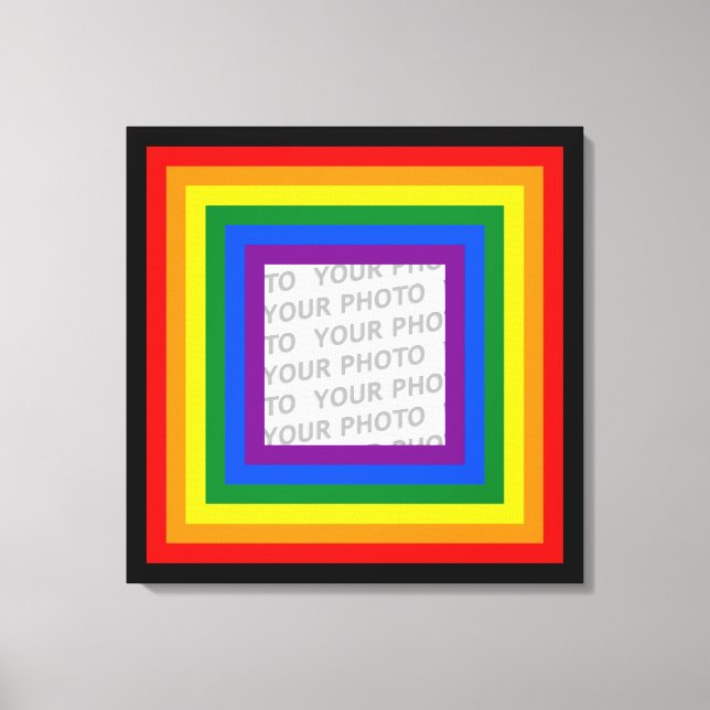 RAINBOW FLAG FRAME + your sign or image (Front)