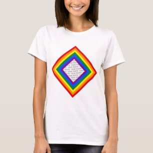 RAINBOW FLAG FRAME + your sign or image T-Shirt