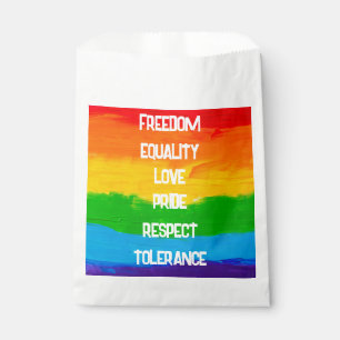 Rainbow Flag Gay Lesbian LGBT Favour Bag