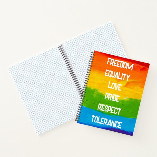 Rainbow Flag Gay Lesbian LGBT Notebook – Pride  (Inside)