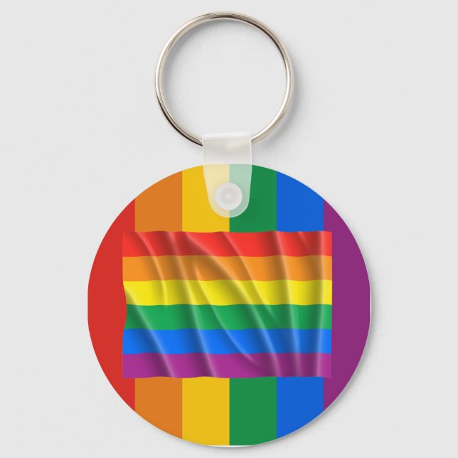 RAINBOW FLAG / GAY PRIDE KEYCHAIN (Front)