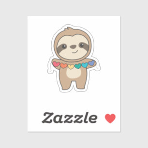 Rainbow Flag Gay Pride Lgbtq Hearts Sloth