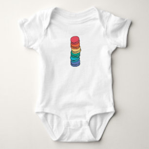 Rainbow Flag Gay Pride Lgbtq Macaron Baby Bodysuit