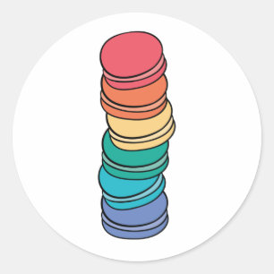 Rainbow Flag Gay Pride Lgbtq Macaron Classic Round Sticker