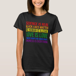 Rainbow Flag Human Rights Womens & Gay Rights LGBT T-Shirt